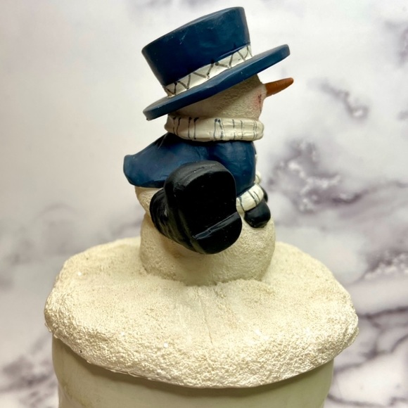 ❌❌SOLD❌❌Snowman Candle With Lid Christmas Holiday - Picture 4 of 14